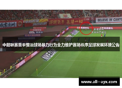 中超联赛重拳整治球场暴力行为全力维护赛场秩序足球发展环境公告